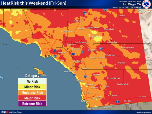 Heat Risk this Weekend